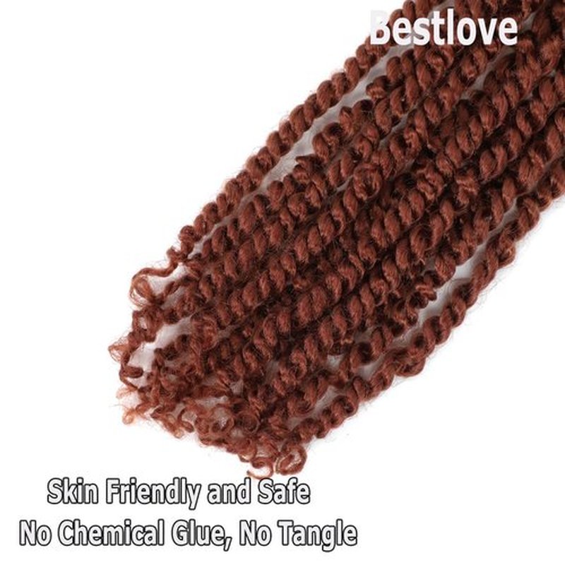 Bestlove Copper Red Passion Twist Crochet Hair 14 Inch 8 Packs Ombre Magenta Ginger Color Pretwisted Passion Twist Crochet Hair Pre-Looped 1B/350 Twist Crochet Braids Hair for Black Women