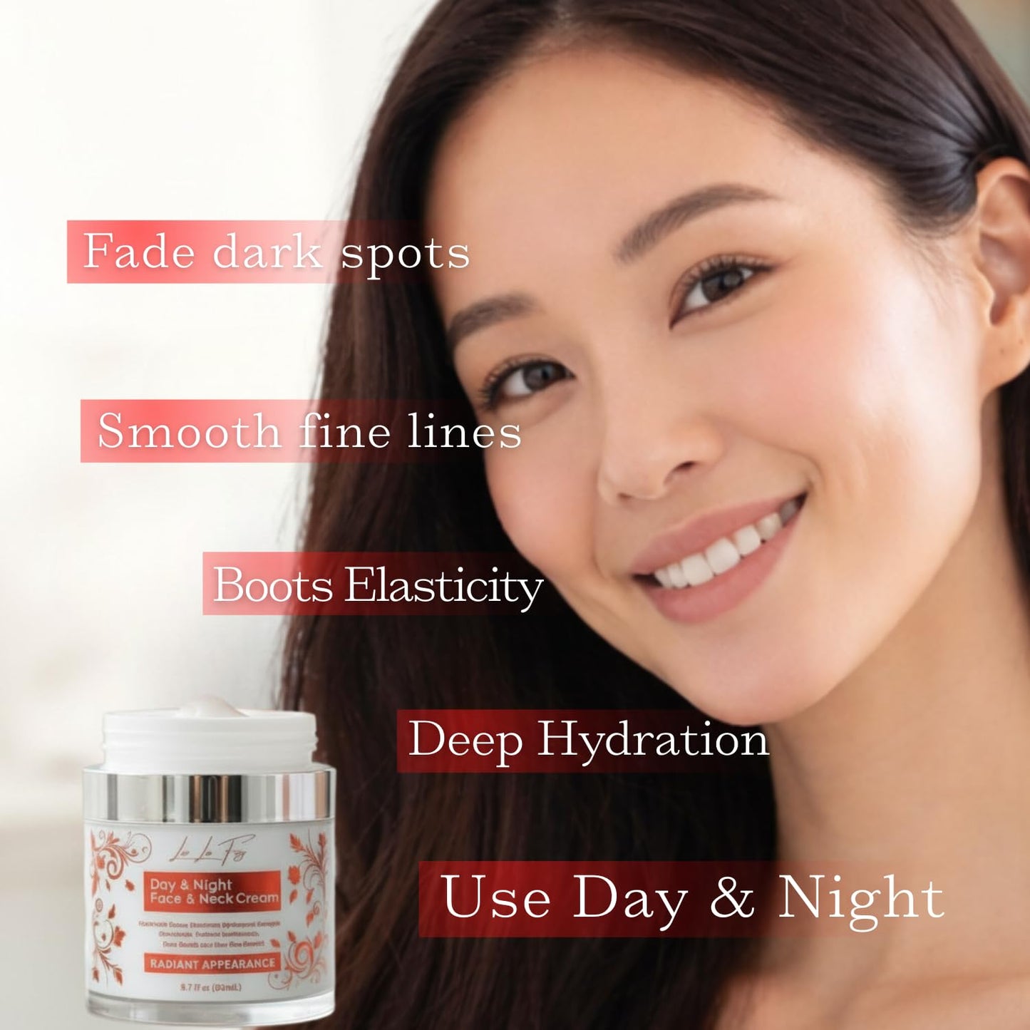 Retinol, 5 Peptides & Collagen Face Cream – Korean-Inspired Skincare Anti-Aging Day & Night Moisturizer with Hyaluronic Acid, Ceramides & Niacinamide Face, Neck & Décolleté 1.7 fl oz