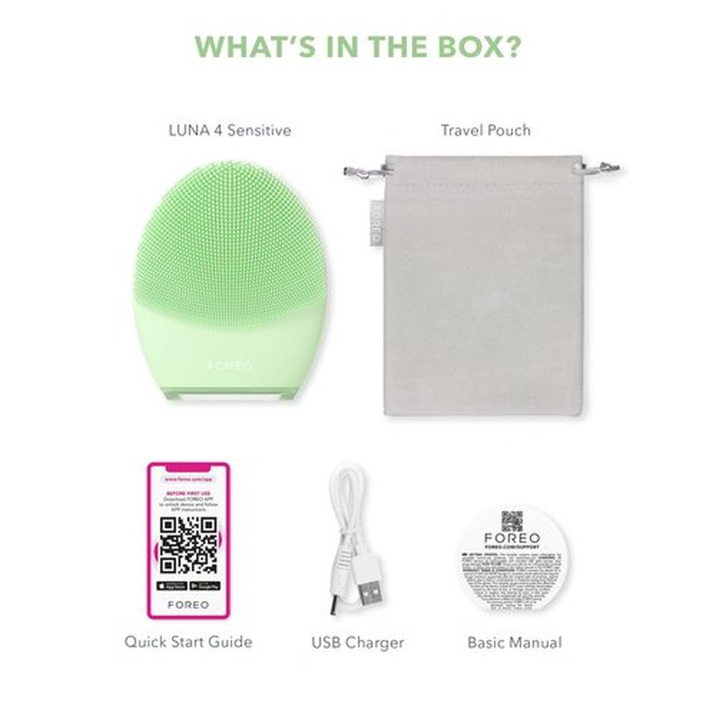 FOREO LUNA 4 Face Cleansing Brush - Firming Face Massager - Anti Aging Face Care - Enhances Absorption of Facial Skin Care Products - Simple Skin Care Tools - Combination Skin