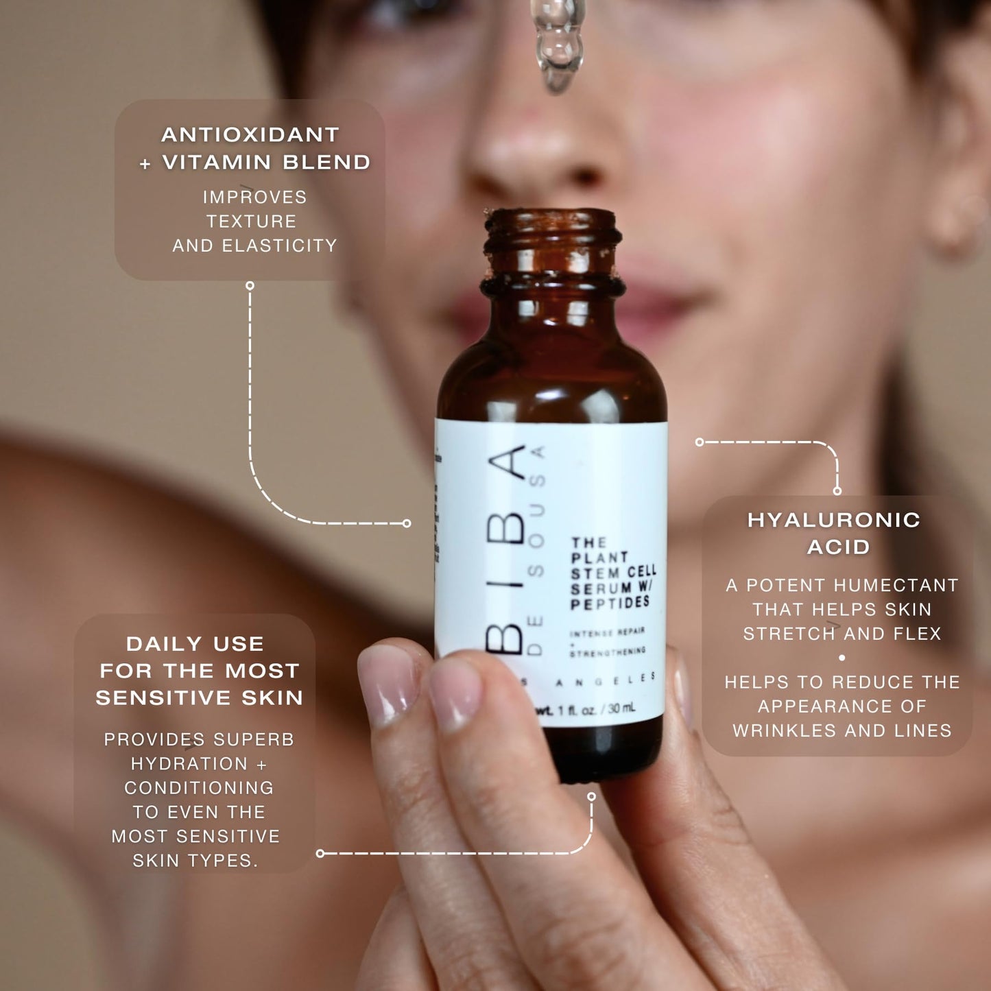 biba de sousa Mandelic Cleansing Gel + Plant Stem Cell Peptide Bundle