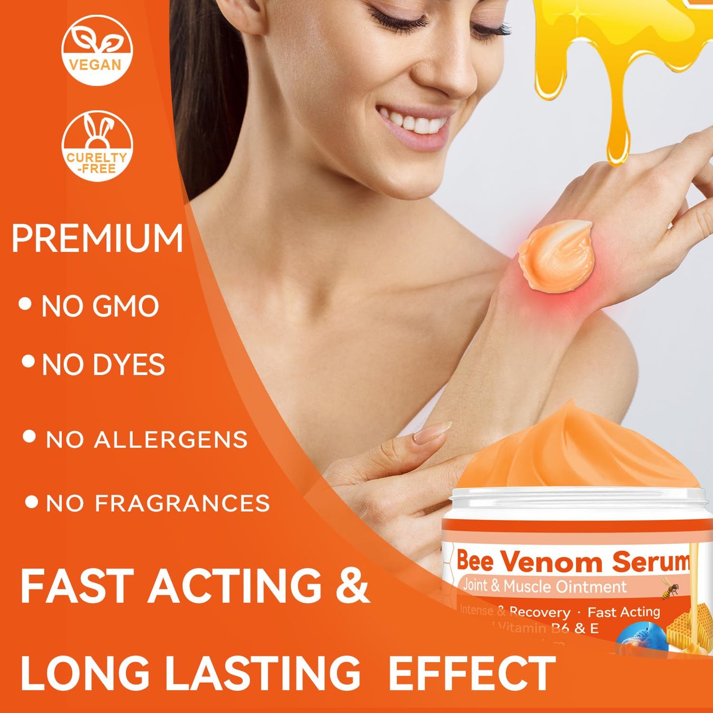 Cedonivor Bee Venom Joint and Bone Cream, Bee Venom Joint Relief Cream Joint Care for Knee, Neck, Back, Hands, Feet Moisturizer