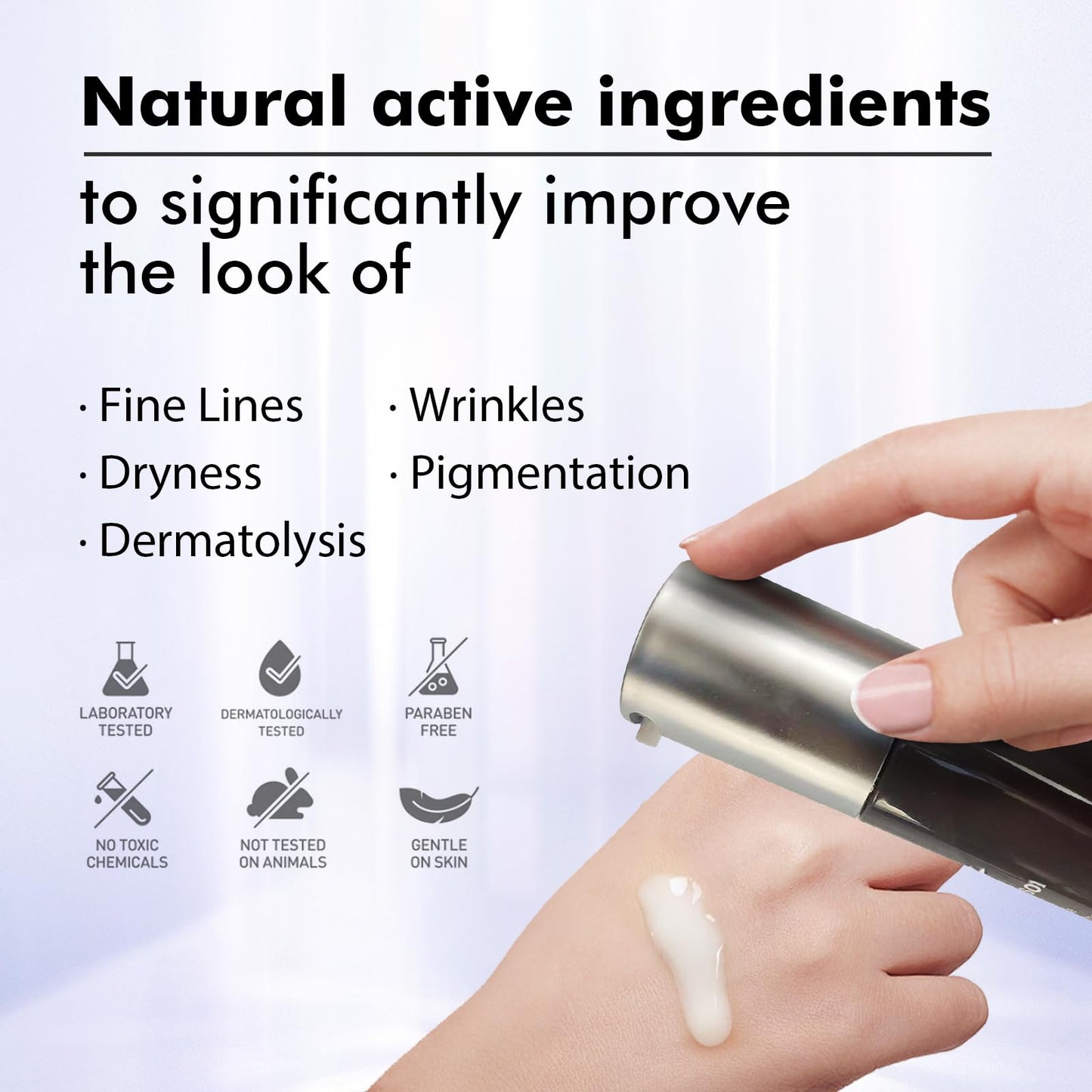 Dermasof Face Moisturizing Lotion with Active Peptides & Vitamin C, Anti-Aging Antioxidant Advanced Formula, Smooth Wrinkles, Firming, Brightening, Soothes Redness, Repair, Hydrate Skin, 1.69 Fl Oz