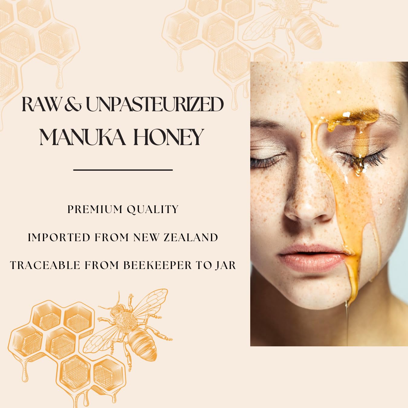 Manuka Honey & Turmeric Soap with Organic Aloe Vera & Shea Butter. 3 Pack