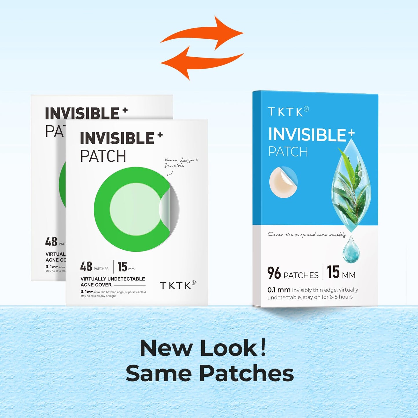 Pimple Patches, 15 mm Invisible Acne Patches for Face with Salicylic Acid, 0.01cm Extra Thin Outer Edge, Hydrocolloid Zit Patch for Pustule, Whitehead, Cystic Acne Spot, 96 Count