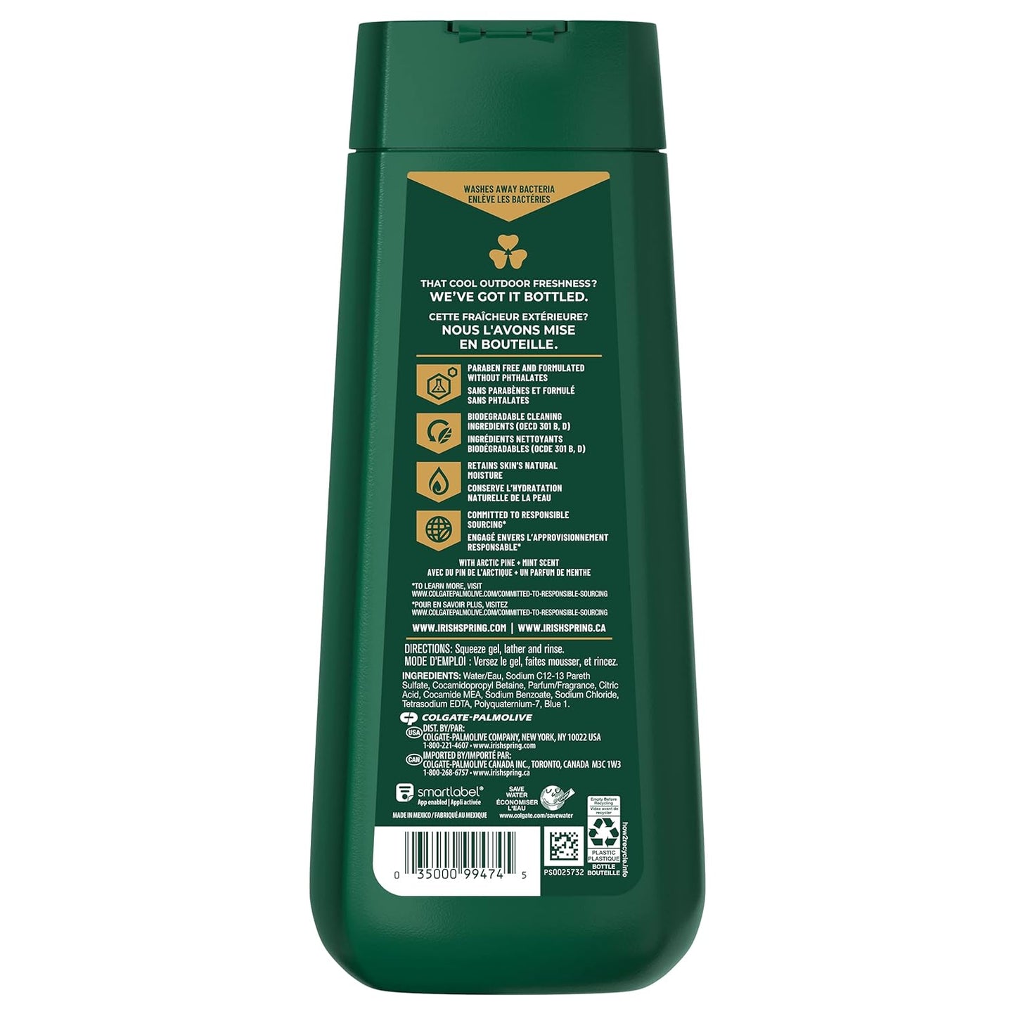 Irish Spring Body Wash - Mountain Chill Scent | Refreshing Clean & Invigorating Fragrance