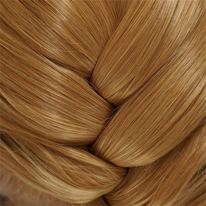 Mystylecos Genshin Impact Aloy Long Braids Brown Straight Wig Women Halloween Costume Party Wig