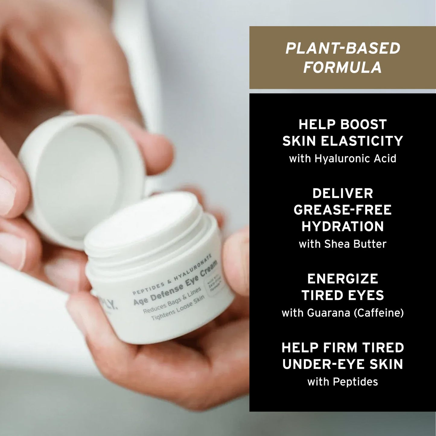 Supply Age Defense Eye Cream with Hyaluronic Acid, Shea Butter & Caffeine – Anti-Aging Eye Moisturizer Reduces Dark Circles, Puffiness & Under Eye Bags – Gentle Skincare – 0.5 oz