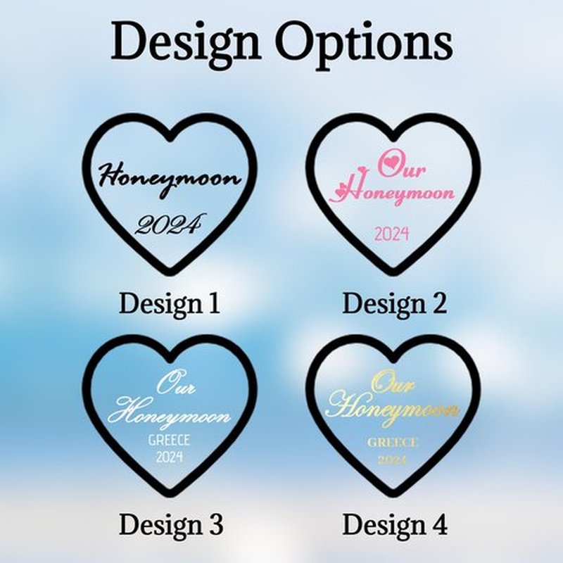 Fornixe Personlized Honeymoon Sand Jar 2024, Heart Shaped Glass Jars with Customised Text Date Custom Sand Bottles Keepsake Jar for Decorations, Wedding Party Favors (Style2)