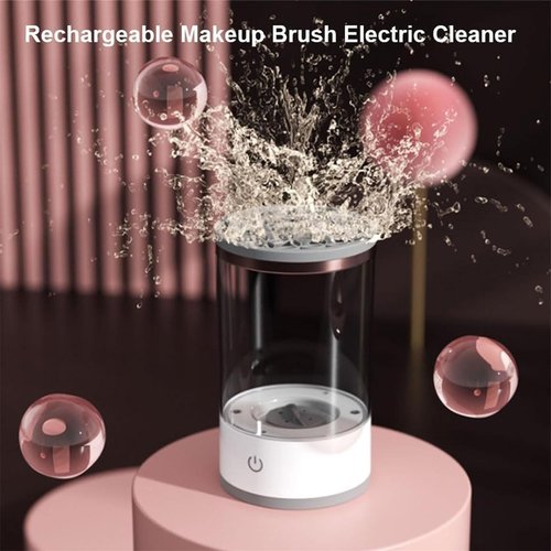The Cozy Luna, Cozy Luna, The Cozy Luna Brush Cleaner, Cosmetic Brush Cleaner, Waterproof Automatic Makeup Brush Cleaner for Makeup Brush Set (Plug-in,2PCS-Pink)