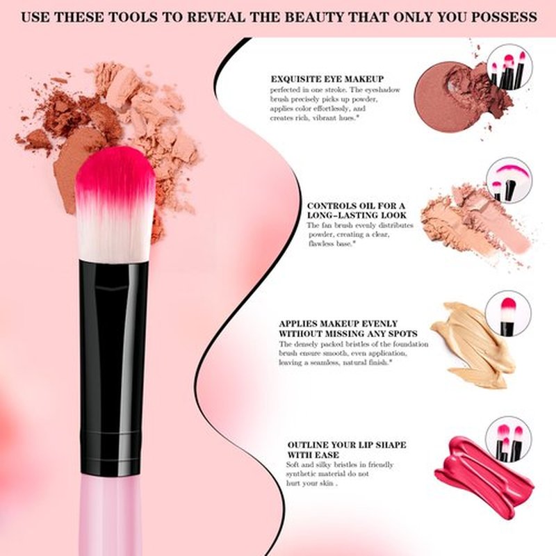 Makeup Brushes, VANDER 32pcs Makeup Brush Set Professional Soft Synthetic Foundation powder concealer blending Make up Brushes, eye shadow blush face brush set, Pink（Cosmetic bag not included）