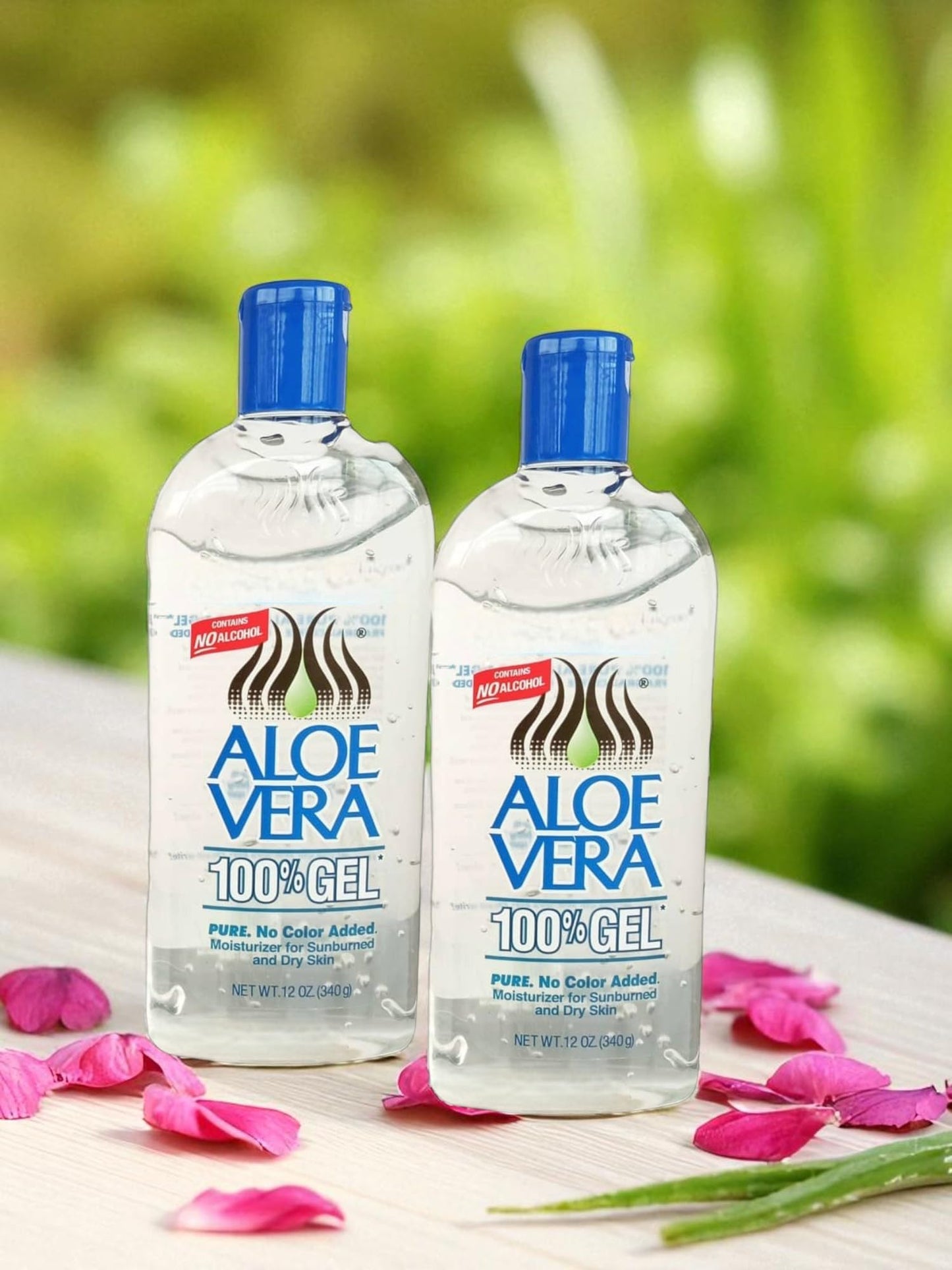 Aloe Vera Gel (12 oz) - PACK 2 – Pure, Stabilized Aloe Vera Gel for Face, Hair & Body – No Added Colors or Fragrances