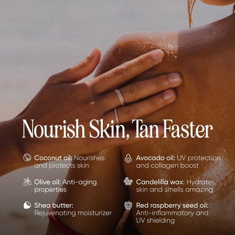 Royal Tanning Balm - Hydrating Oil for Outdoor Sun - Non-Toxic Botanical Lotion for Outdoor Summer Sun Exposure - Travel & Beach Skincare Product
