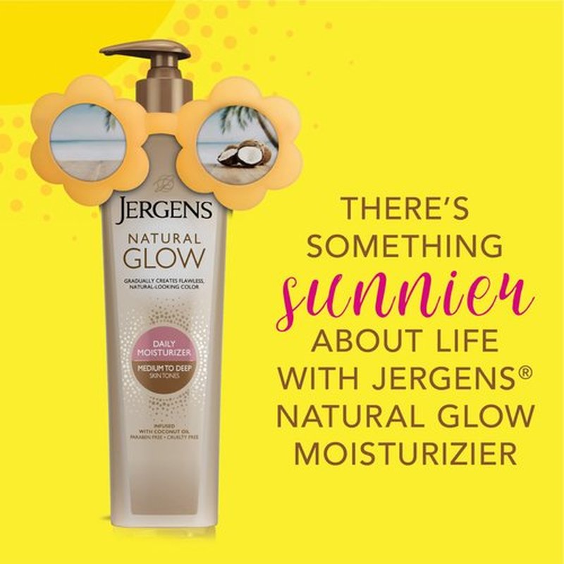 Jergens Natural Glow +FIRMING Self Tanner Body Lotion, Medium to Tan Skin Tone & Natural Glow 3-Day Self Tanner for Medium to Deep Skin Tone