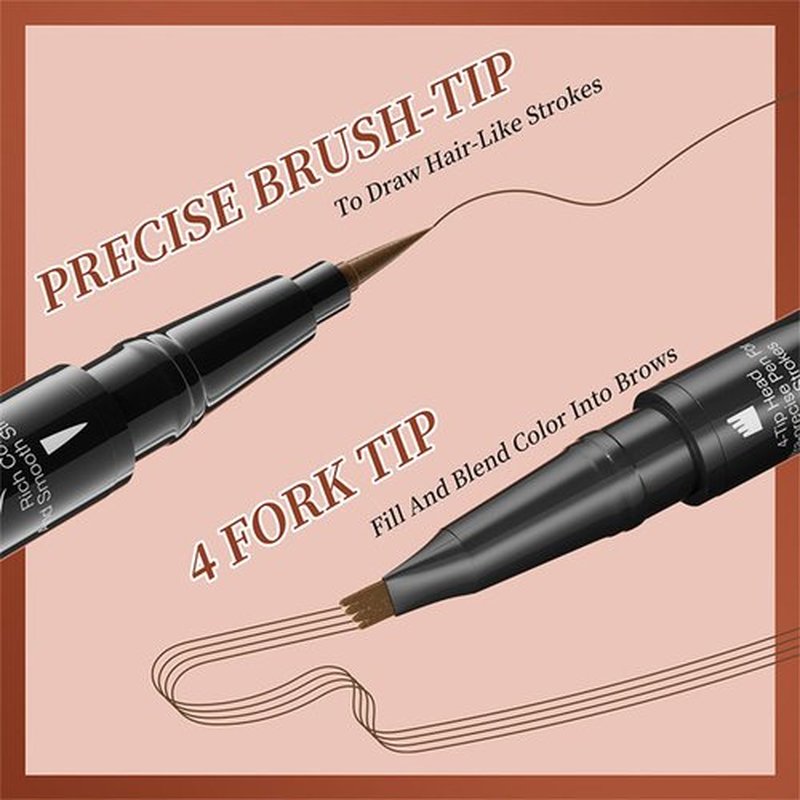 Forked Dual-Ended Liquid Eyebrow Pencil, Lilyrhyme Forked Dual-Ended Liquid Eyebrow Pencil, Hellokiss Microblading Eyebrow Pen Waterproof, Double Head Liquid Eyebrow Pencil