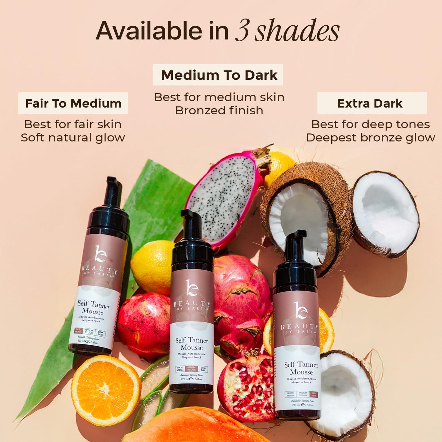 Self Tanner Mousse - USA Made with Natural & Organic Ingredients, Self Tanning Mousse for Dark Fake Tan, Sunless Tanner, Clear & Non Toxic Tanning Foam for Streak Free Finish & Natural Glow