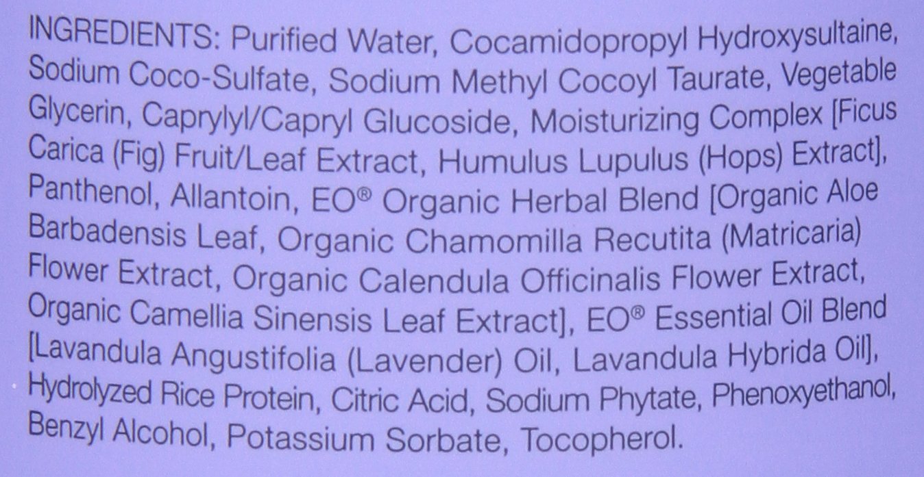 EO Shower Gel, French Lavender, 16-Ounce Bottles (Pack of 2)