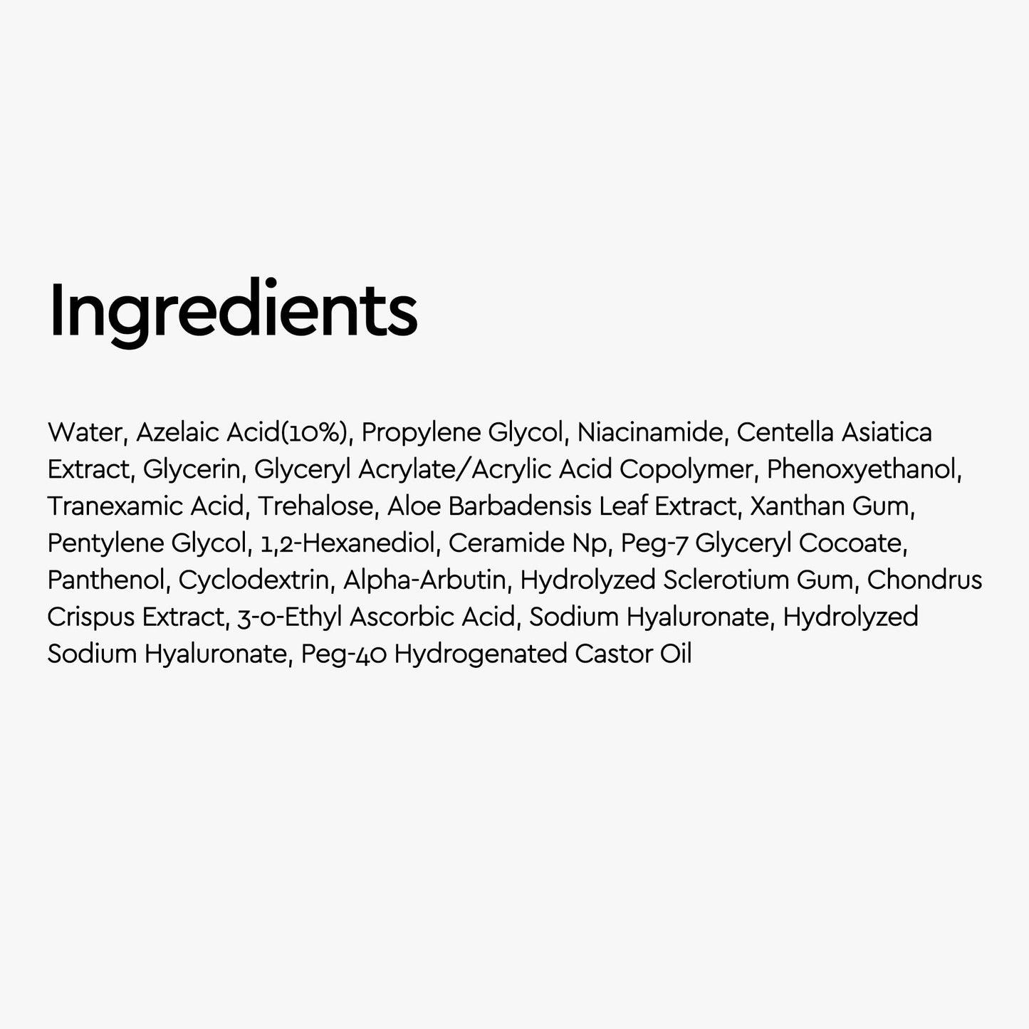 10% Azelaic Acid Serum Redness Soothing Face Serum with Niacinamide & Centella Asiatica Hydrating Acne Treatment for Sensitive Skin Azelaic Acid Formula Centella Asiatica CICA Facial Serum Skin Care