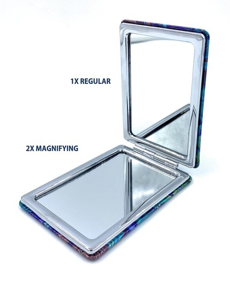 Aeisage Small Hand Mirror Rectangular Compact Magnifying Mirror Mini Pocket Mirror Purse Mirror Compact Travel Mirror Water Lilies Gifts for Women
