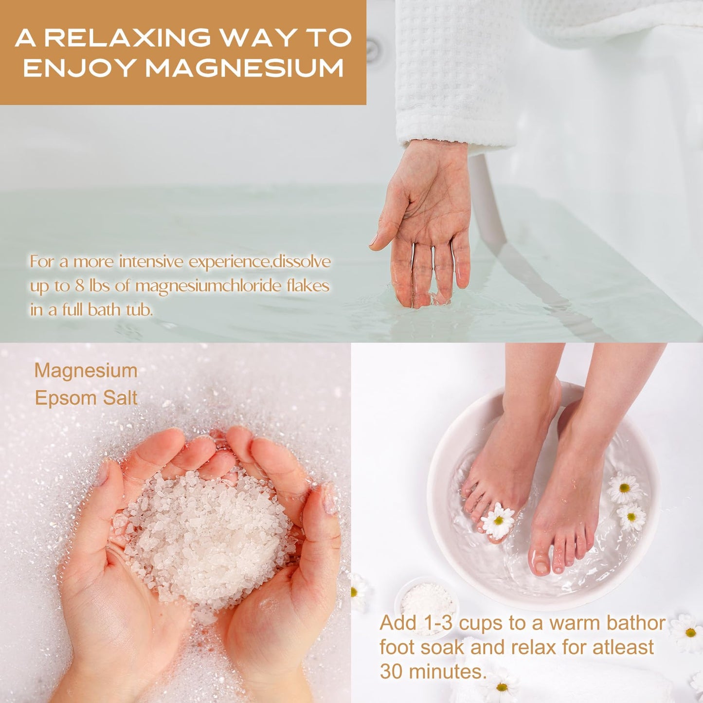 Gifts for Women & Men, Birthday Gifts - 6 Pcs Luxurious Bath Spa Salts Gift