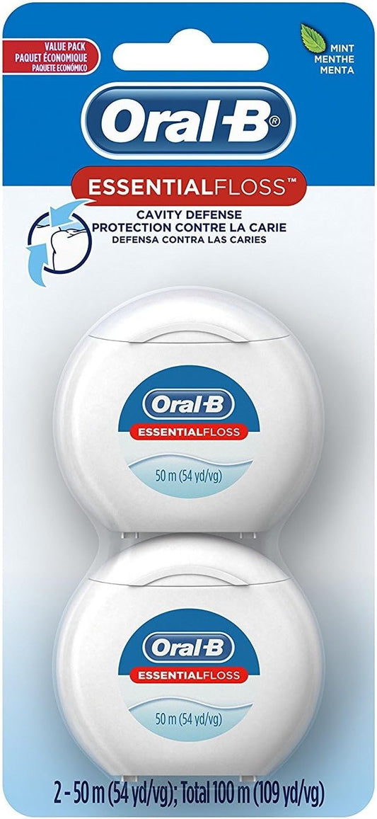 Oral-B Mint Dental Floss Twin Pack - 54 Yards Each, 6 Pack Value Set