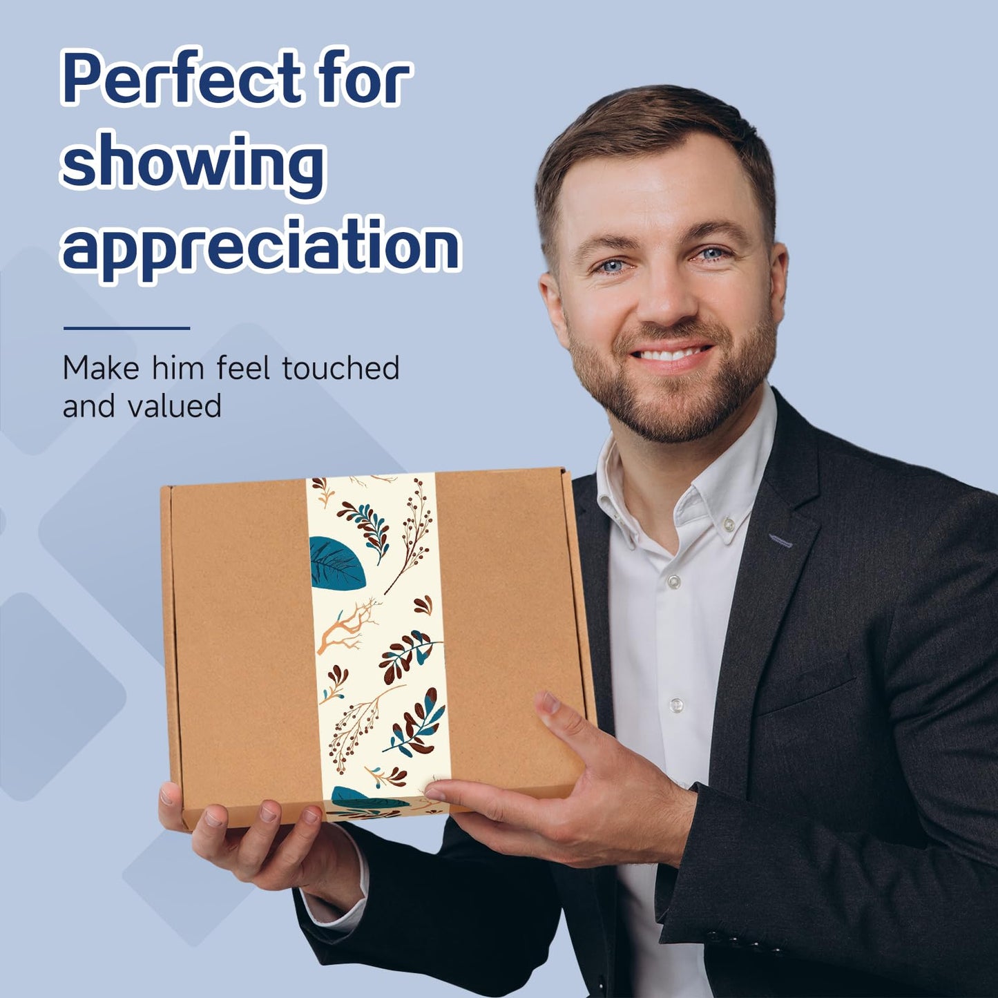 Employee Appreciation Gifts for Men, Thank You Gift Box for Men with Wooden Sign, Employee Appreciation Gifts Bulk, Gift for Male Coworkers, Teacher, Boss, Team, Mentor, Friend, Leader, Social Worker