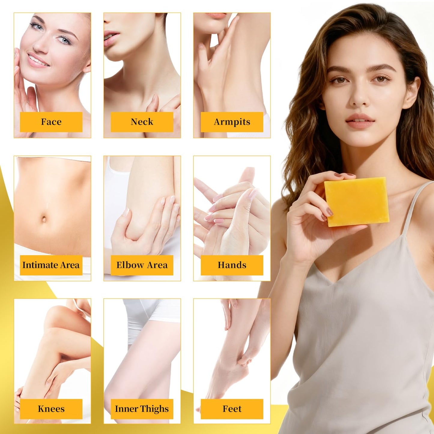 DOXOLATO Turmeric Soap Bars for Face Body - Gentle Cleanser Turmeric Soap Bar for Improve Skin Texture Moisturizing, 3 Bars