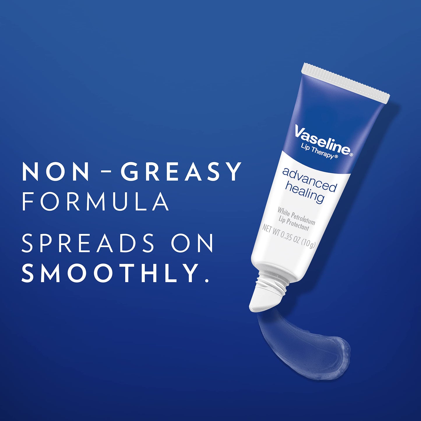 Vaseline Lip Therapy Lip Balm Tube, Advanced Healing Lip Moisturizer, 0.35 oz