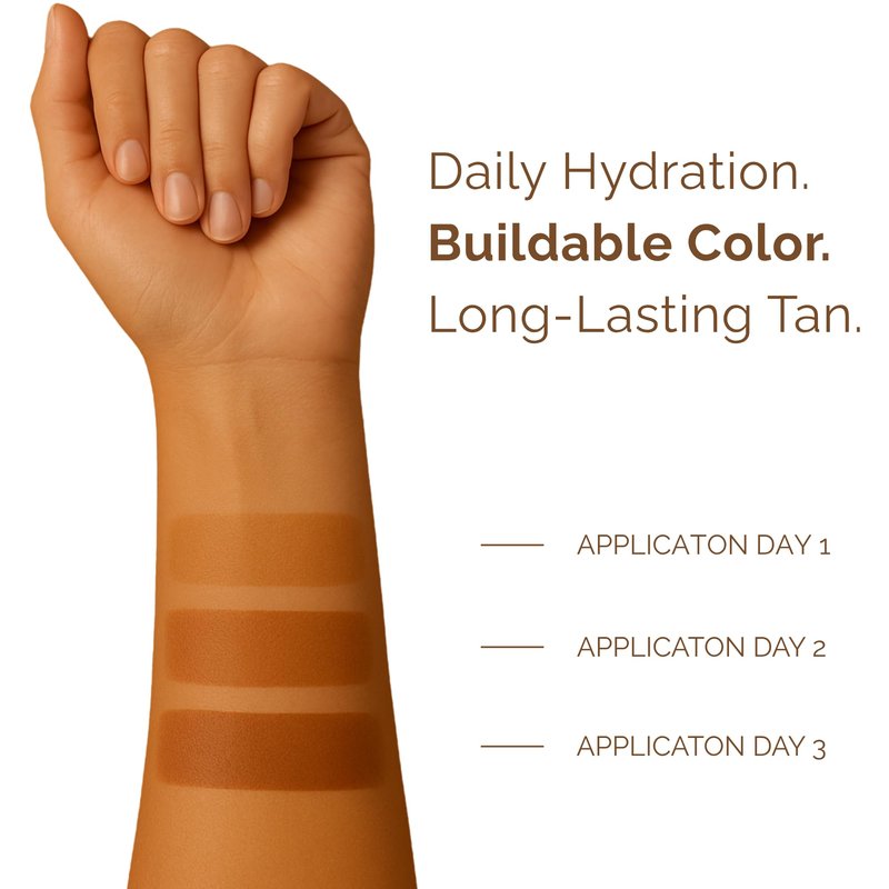 SunFX Gradual Tan Body Lotion Self Tanner | Hydrating Tan Extender Moisturizer No Odor | Build your Glow from Sunkissed to Dark | Enriched with Aloe & Vit A & E (100ml/3.38 Fl oz)