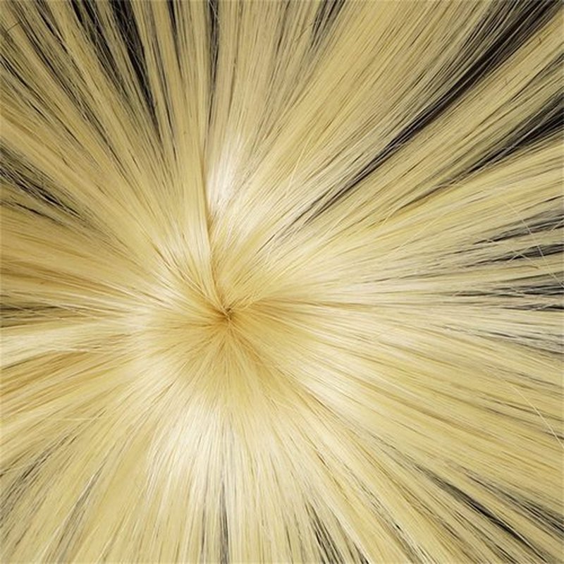 Mystylecos Kazutora Hanemiya Cosplay Wig Short Black Mix Yellow Wavy Wig Anime The Way of Rebirth Wig