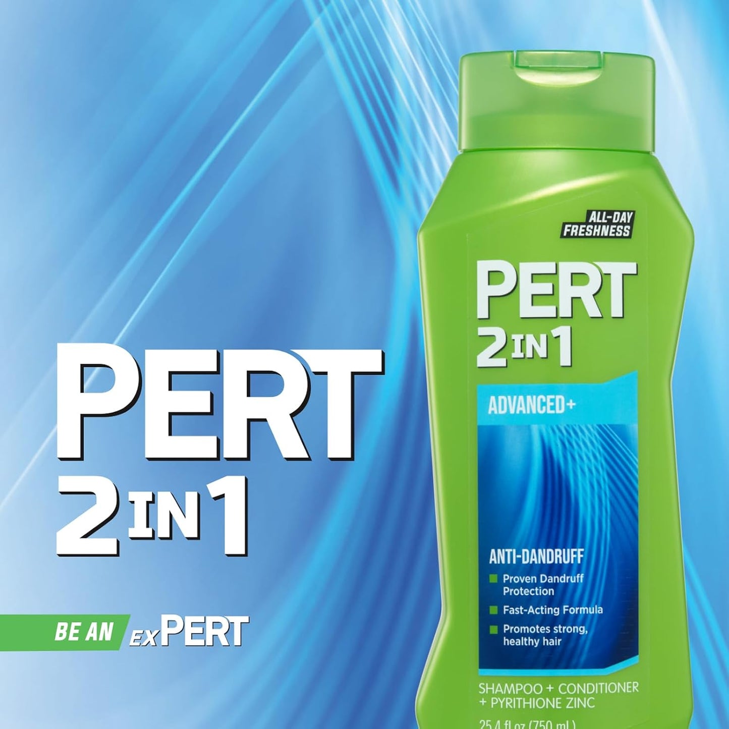 Pert Plus 2 in 1 Shampoo + Conditioner Dandruff Control 25.40 oz (Pack of 4)