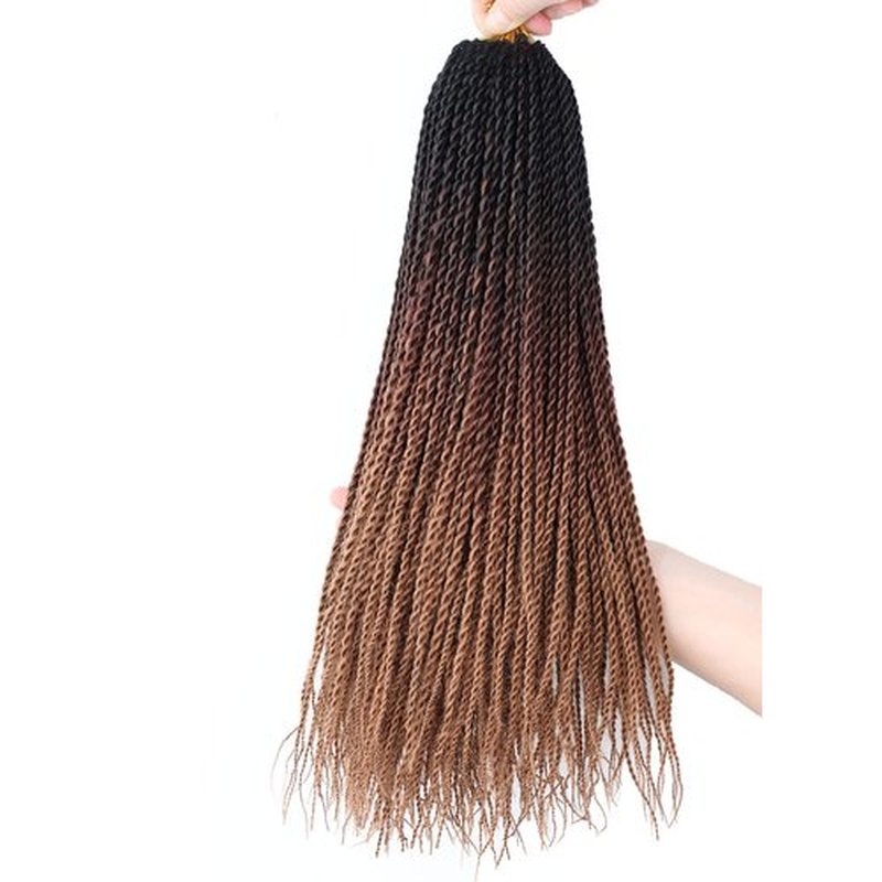 18 Inch 8Packs Senegalese Twist Hair Crochet Braids 30Stands/Pack Synthetic Braiding Hair Extensions for Black Women (18 Inch, 1b/33/30)