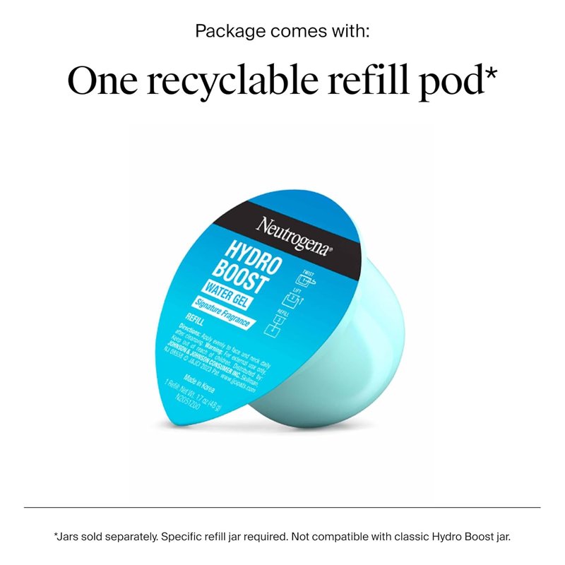 Hydro Boost Water Gel Face Moisturizer Refill Pod - Hyaluronic Acid for Hydration & Dewy Skin | 1.7 oz