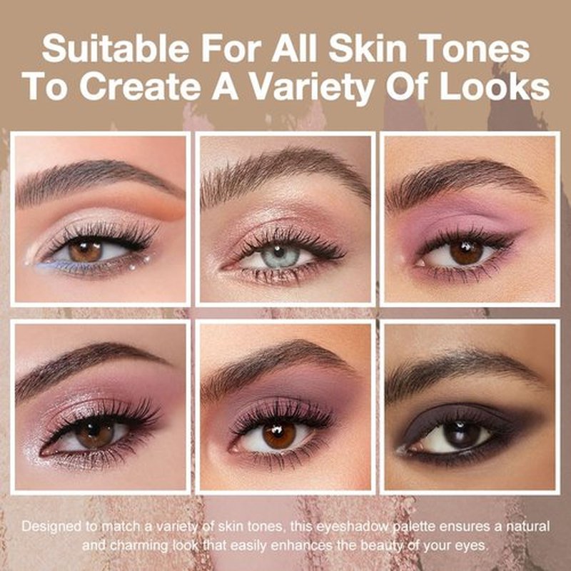 Kaely 6 Color Mini Nude Pink Eyeshadow Palette Makeup, Highly Pigmented Eye Shadow Palette Waterproof, Natural Matte Shimmer Eye Shadow Palette, paleta de sombras de ojos, Vegan & Cruelty-free, 07