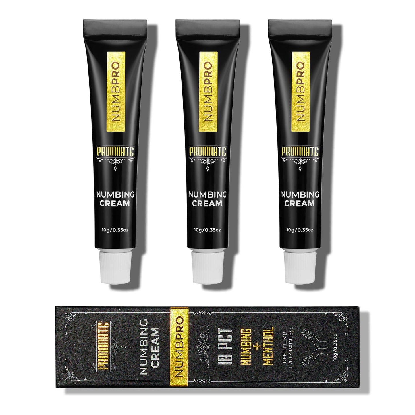 Proinnate Pro Numbing Cream, Max Strength Relief from Burning, itching, and discomfort, Reduces Soreness in Local and anorectal Areas 3x10g