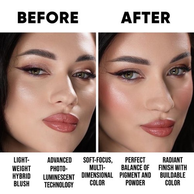 SINART Baked PRO Blush. Brighten Lighting Highly Glow Marbleized Blush. Lightweight Shimmery Satin Face Makeup. Cruelty-Free Powder Blush. Shape, Contour & Highlight Face (B3, D60)