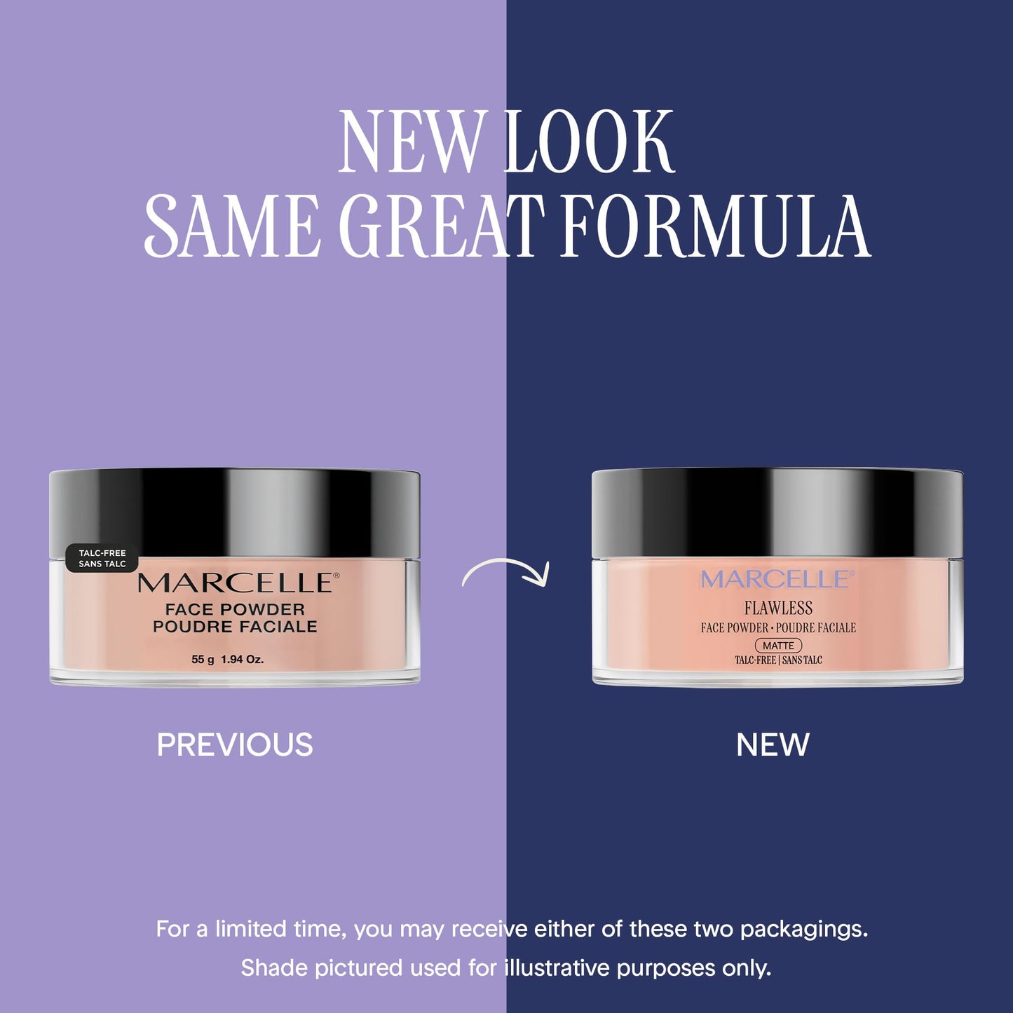 Marcelle Loose Setting Face Powder, Translucent, Talc-Free, Mattifying, Natural & Smooth Finish, Flawless Complexion, Long-Lasting, Hypoallergenic, Fragrance-Free, Cruelty-Free, 1.94 Oz.