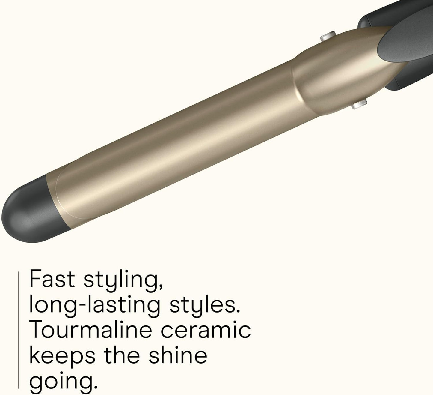 Tourmaline Ceramic Tapered Curling Wand - 1 1/4" to 3/4" for Beachy Waves