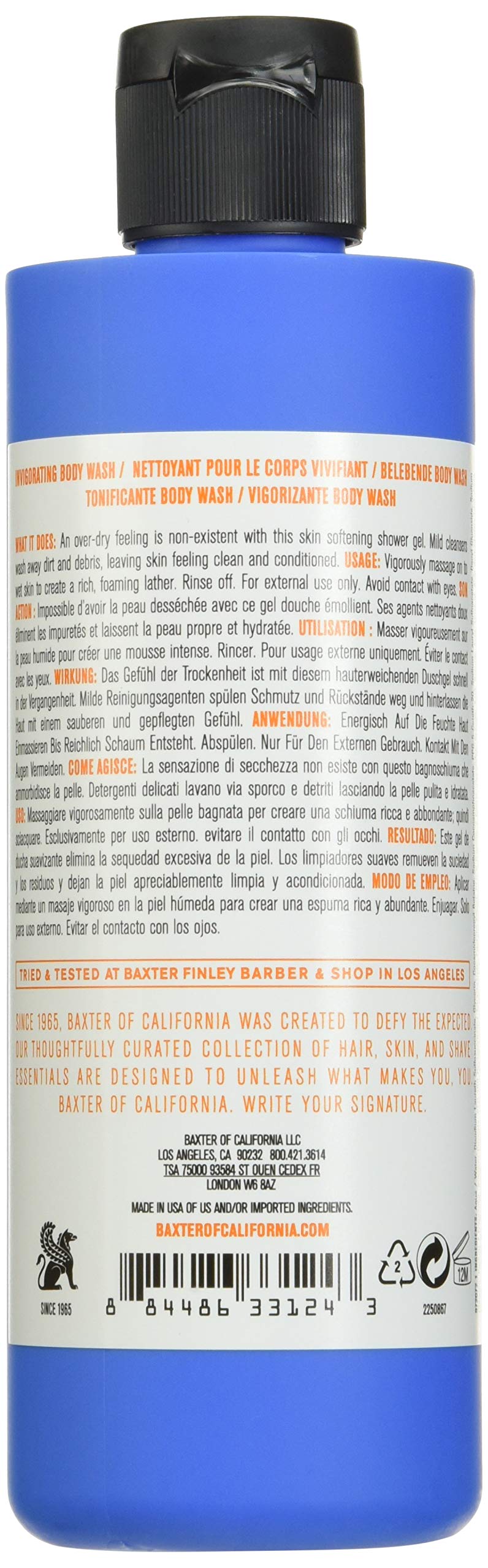 Baxter of California Invigorating Body Wash, Bergamot & Pear, 16 Fl Oz