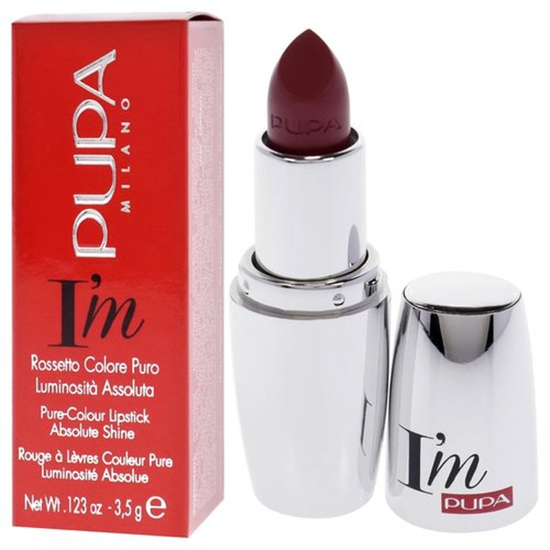 Pupa I Am Pure-Colour Lipstick - 111 Glam Rose Milano for Women - 0.123 oz Lipstick
