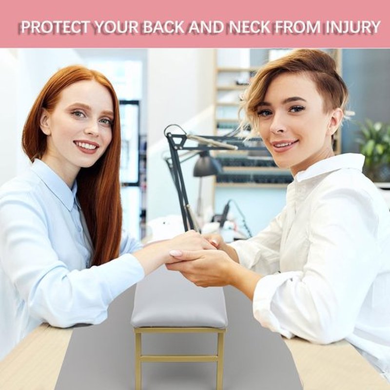 Arm Rest for Nails Tech with Nail Table Mat,Microfiber Leather Nail Hand Rest, No Installation Required Manicure Hand Rest Stand Nail Art Accessories Tool for Nails Tech(Gray)