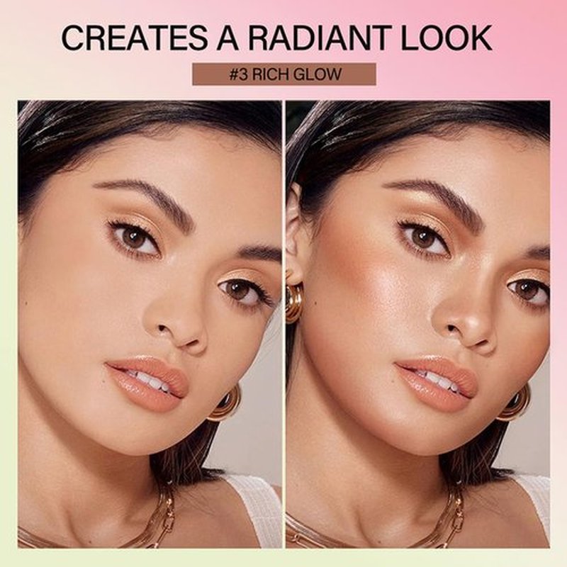 Multi-Purpose Makeup Blush Stick, 3-in-1 Beauty Tinted Solid Blush Stick For Cheeks, Lips And Eyes With Long-Lasting Moisturizing Formula, Waterproof Natural Cream Blush Stick(3#Rich Glow)