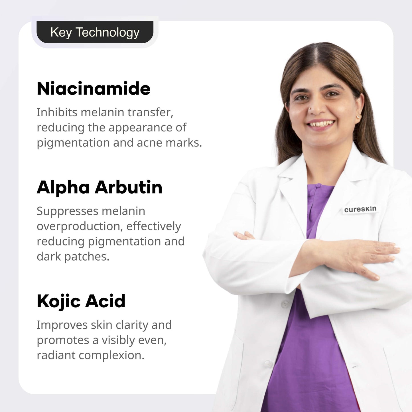 Cureskin Multi-Active Corrector Kojic Acid Face Cream | Kojic Acid, Alpha Arbutin & Niacinamide | For Uneven Skin Tone, Dullness & Visible Spots, 0.53 Ounce (Pack of 1)
