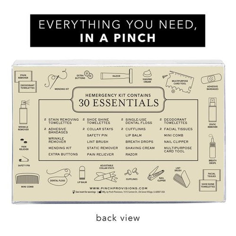 Pinch Provisions Hemergency Kit for Men, Includes 30 Style & Grooming Essentials, Gift & Accessory for Grooms, Best Man, Personal Care, Travel or Cars (Puffer Green)