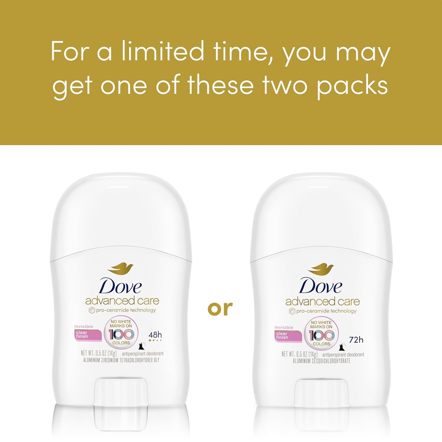 Dove Advanced Care Antiperspirant, Beauty Finish, 2.6 Ounce (Pack of 4)