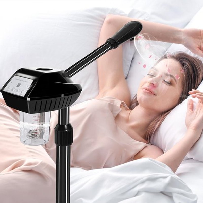 Face Steamer on Wheel,Professional Steamer for Facial,Ozone Face Steamer for Salon or at Home Use