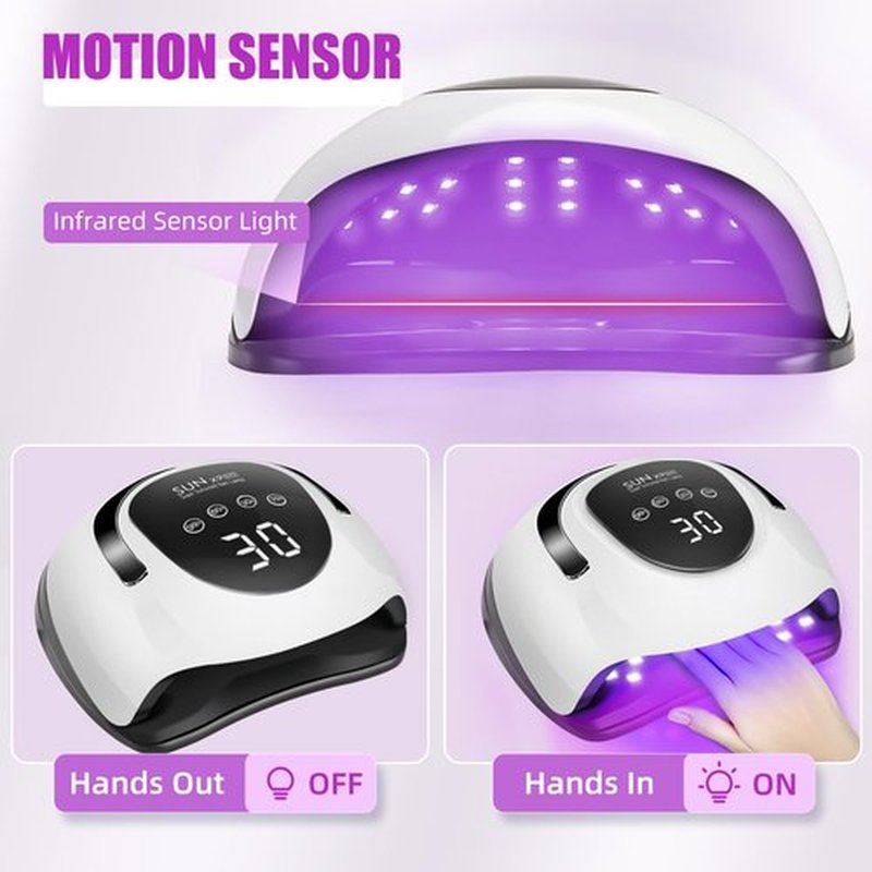 268W LED UV Light Dryer for Nails Gel Polish with 57 Lamp Beads 4 Timer Setting & LCD Touch Display Screen, Auto Sensor, Professional Nail LAMP
