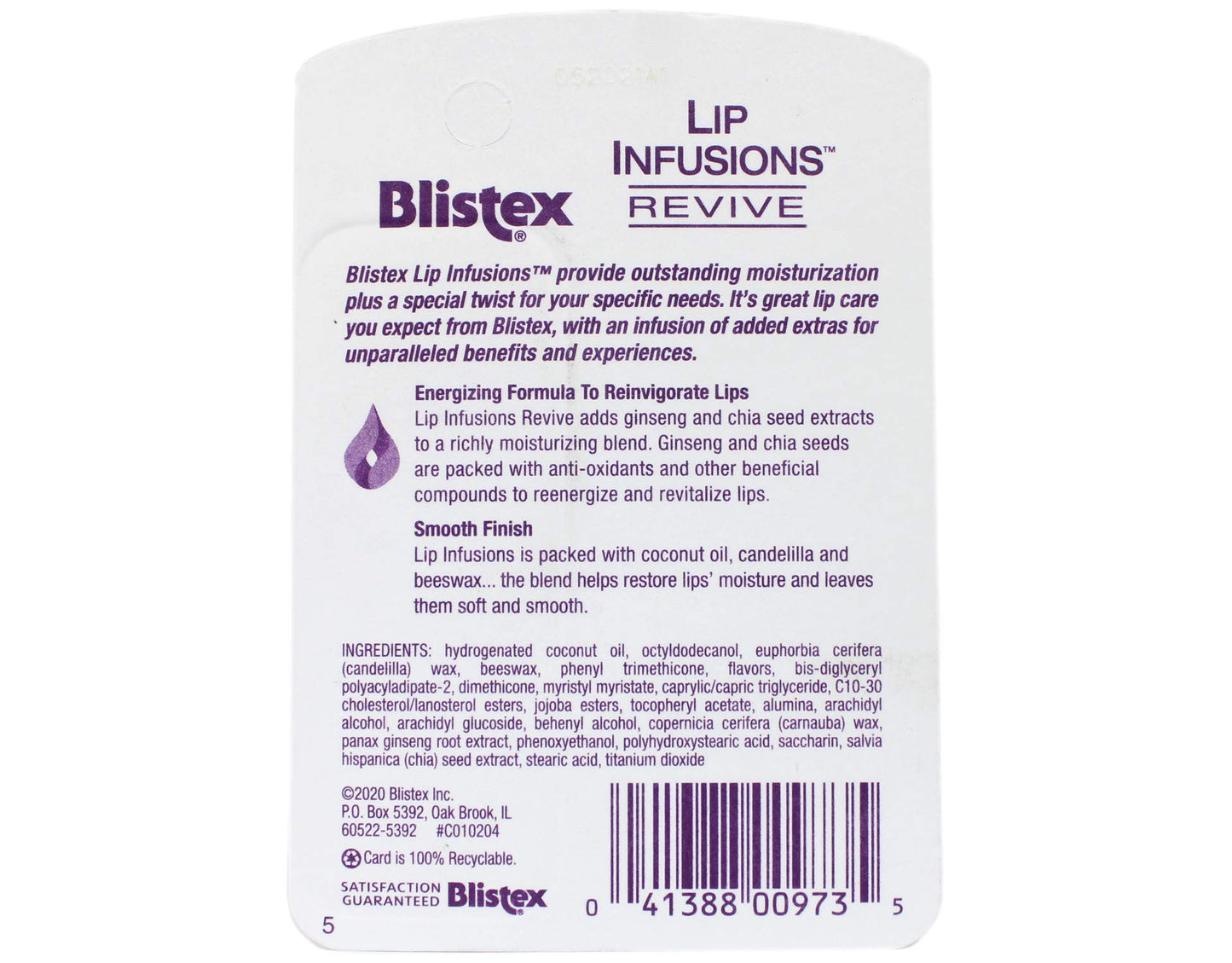 Blistex Lip Moisturizer Lip Infusions Revive, 0.13 oz (Pack of 2)