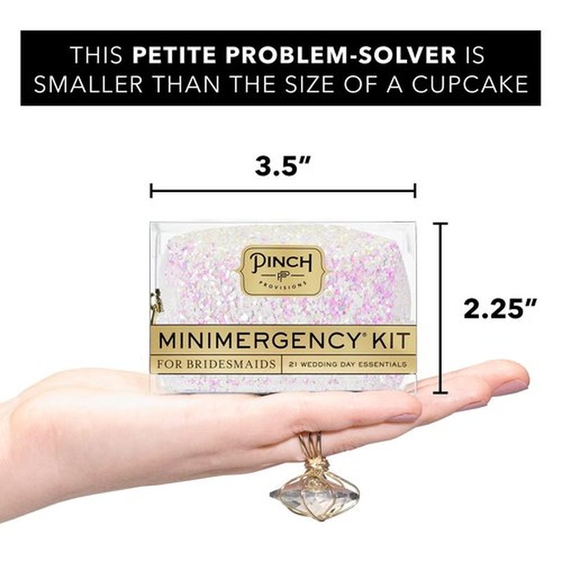 Pinch Provisions Bridesmaid Minimergency Kit, 21 Must-Have Emergency Wedding Day Essentials, Perfect for Bridal Showers, Wedding Day or Bridesmaids Proposal Gift