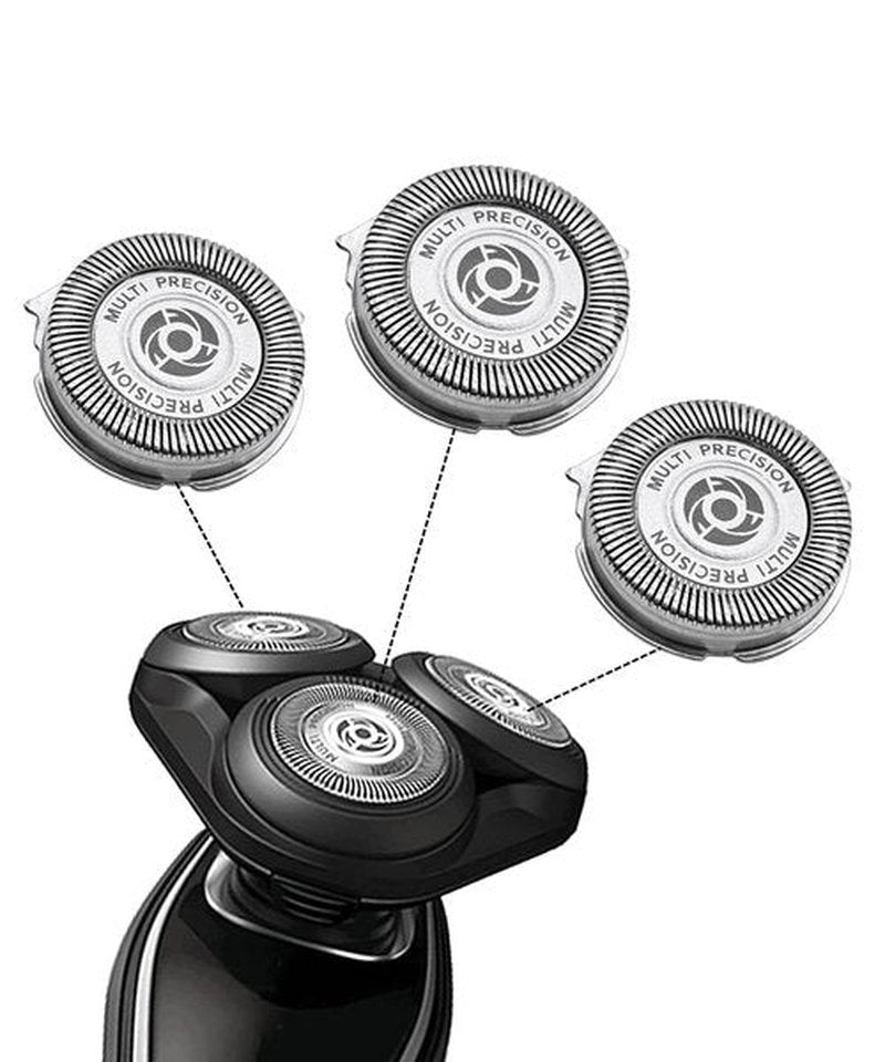 6Pcs SH50 Replacement Heads with 3Pcs Blade Retaining Rings Replacement for Philips Norelco 5000 Series,men's electric shaver replacement heads
