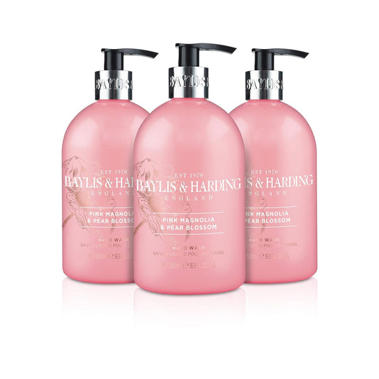Baylis & Harding Pink Magnolia & Pear Blossom Hand Wash - 16.9 oz (Pack of 3)